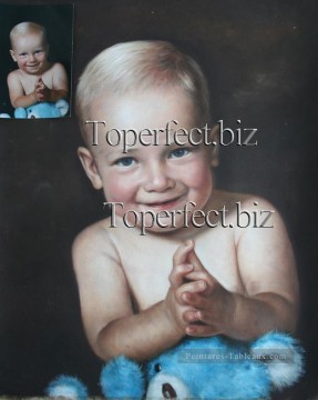 portrait Tableau Peinture - imd025 portrait de bébé